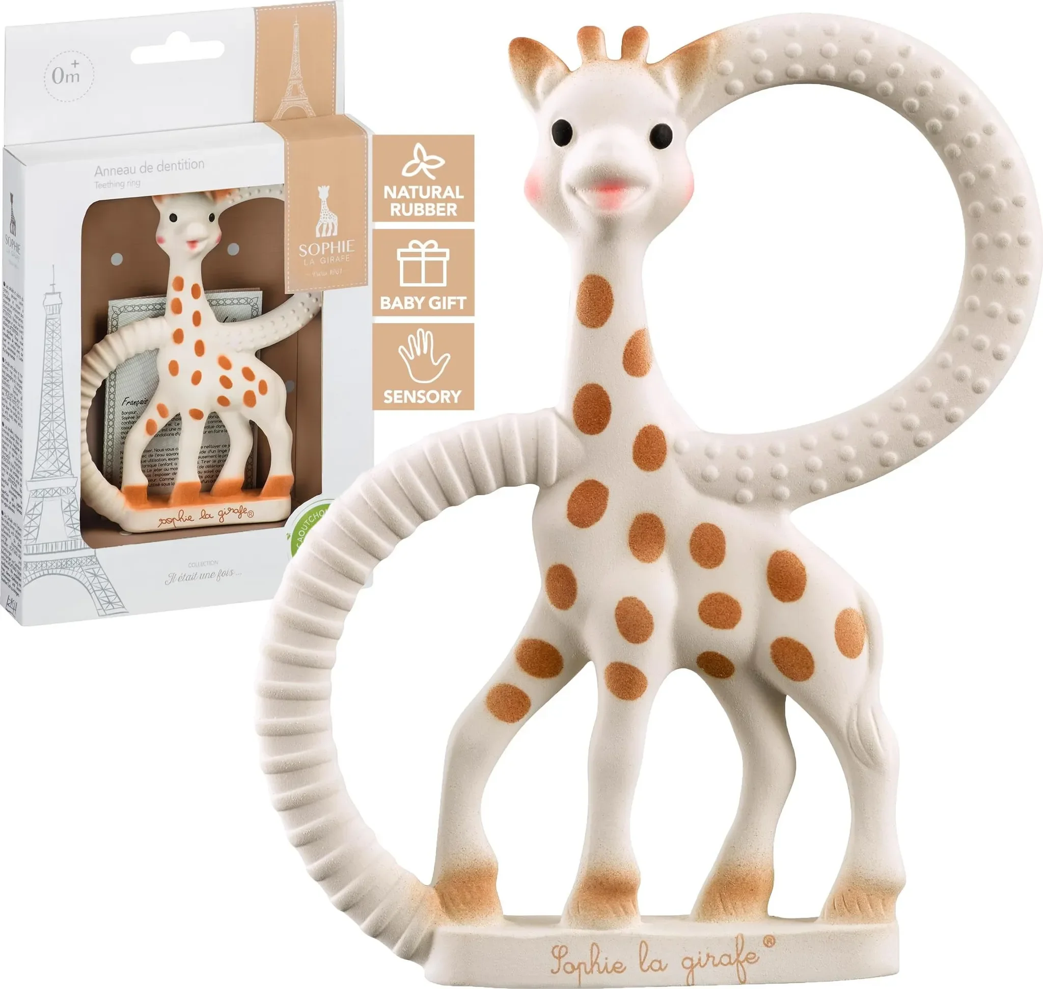 Beißring „Sophie la girafe“ – weich, aus Naturkautschuk